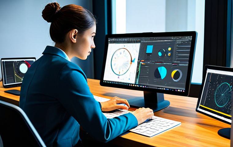 A professional character designer, fully clothed in modest business attire, sits intently at a sleek, modern workstation. They are focused on a large digital tablet, meticulously sketching a detailed character concept. In the background, multiple computer monitors display complex 3D models, vibrant color palettes, and various design iterations within a well-lit, contemporary studio. The scene exudes an atmosphere of artistic creativity and technical precision. Perfect anatomy, correct proportions, natural pose, well-formed hands, proper finger count. Professional photography, ultra-detailed, high quality, safe for work, appropriate content, fully clothed, professional.
