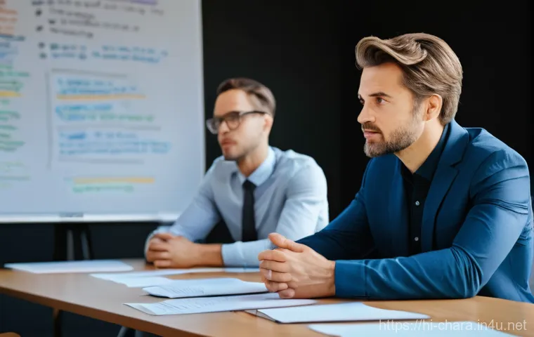 캐릭터디자인 협업 과정에서의 갈등 관리 - **A Diverse Design Team Brainstorming Character Concepts:**
    A vibrant, sunlit modern design stud...