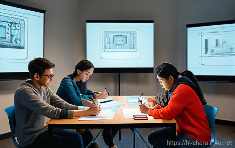 캐릭터디자이너로서 성공하는 네트워킹 방법 - **A Character Designer Showcasing Their Portfolio:** A professional character designer, wearing a mo...