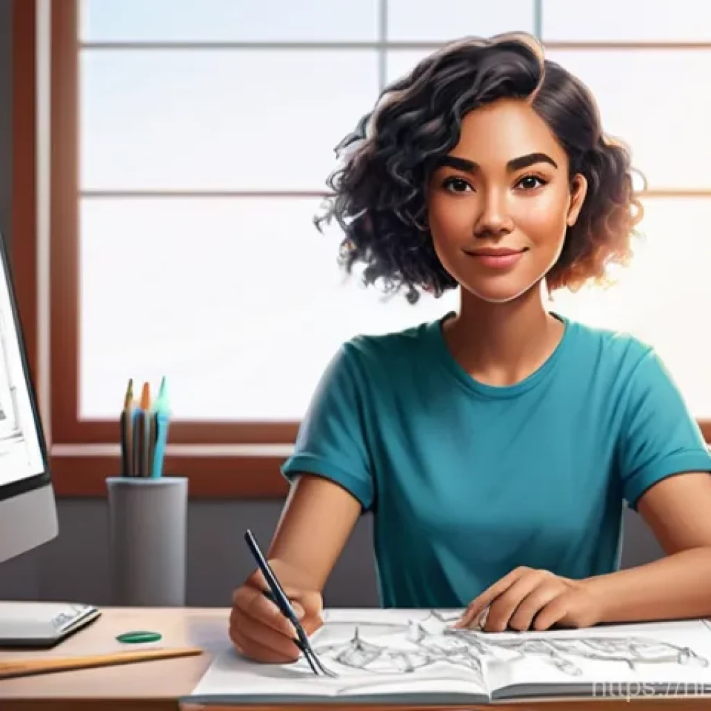 캐릭터디자인 자격증 연봉 기대치 - **Prompt 1: The Aspiring Character Designer**
    "A vibrant, dynamic illustration of a young, enthu...