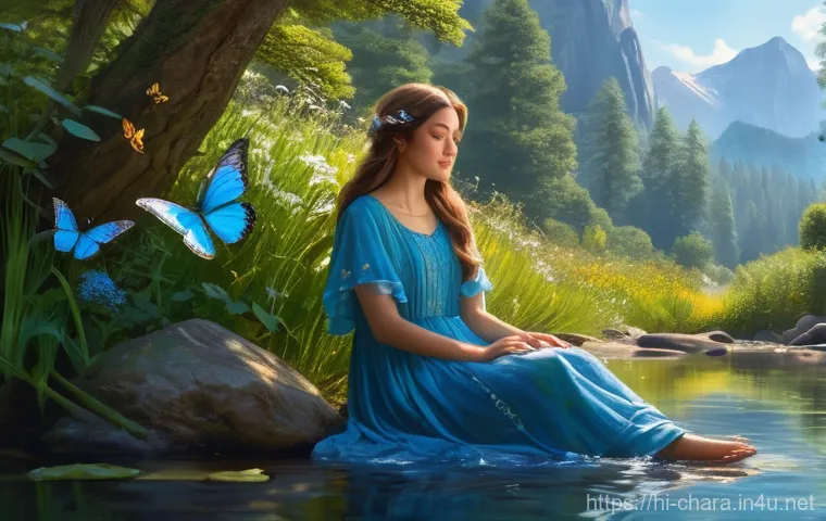 캐릭터디자인 직무에서 자주 쓰는 용어 - **Prompt 1:** A young woman, approximately 20 years old, with long, flowing brown hair, sits gracefu...