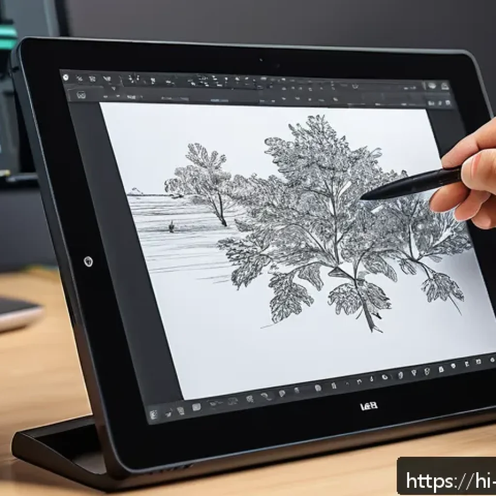 캐릭터디자인 실무에서의 툴 선택 기준 - A modern digital artist workspace featuring a clean and intuitive user interface on a large high-res...