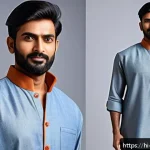 Home 21 캐릭터디자인에서 클라이언트 요구사항 분석 - A confident and brave Hindi male character design, standing tall with a strong posture and determine...