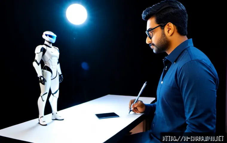 캐릭터디자인 직무의 최신 기술 동향 분석 - Photorealistic creative technology studio in Mumbai, Indian character designer wearing modest casual...